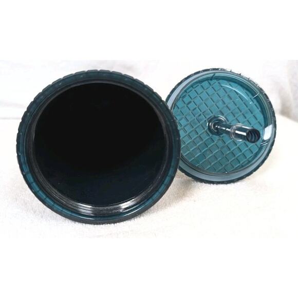 2022 Starbucks Winter Navy Blue Teal Soft Touch Grid Tumbler Venti 24 oz - Picture 5 of 5